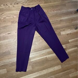 Vintage- 100% Wool- Point of View Nordstrom Brand- Purple Trousers- Sz 10